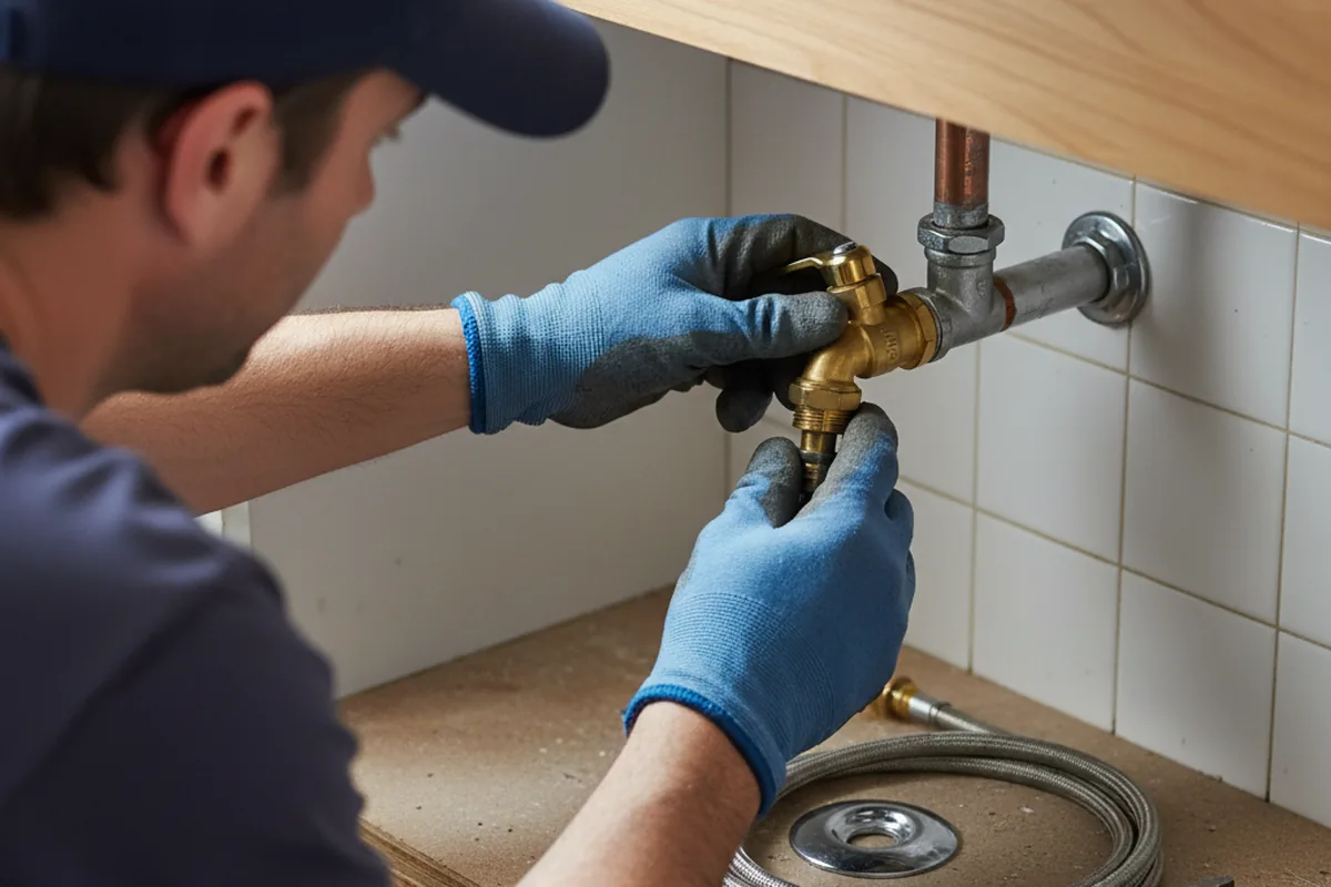 Shutoff valve and fitting work during Faucet and Fixture Repair in Del Valle